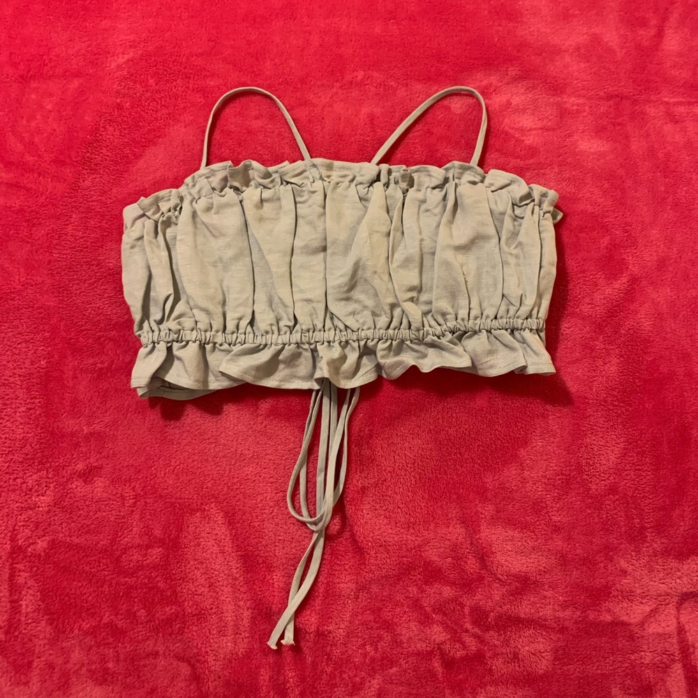 H&M ruffle strappy crop top